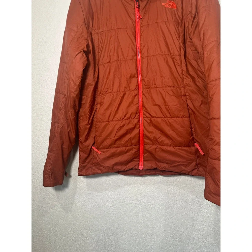 The North Face Mens‎ Burnt Orange Quilted Insulated Puffer Jacket Small S/P